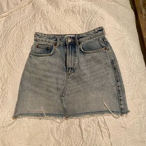 Zara Light Wash Denim Skirt